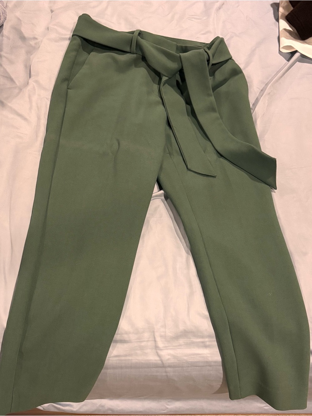 LOFT Marisa Crop Flare Pant Green
